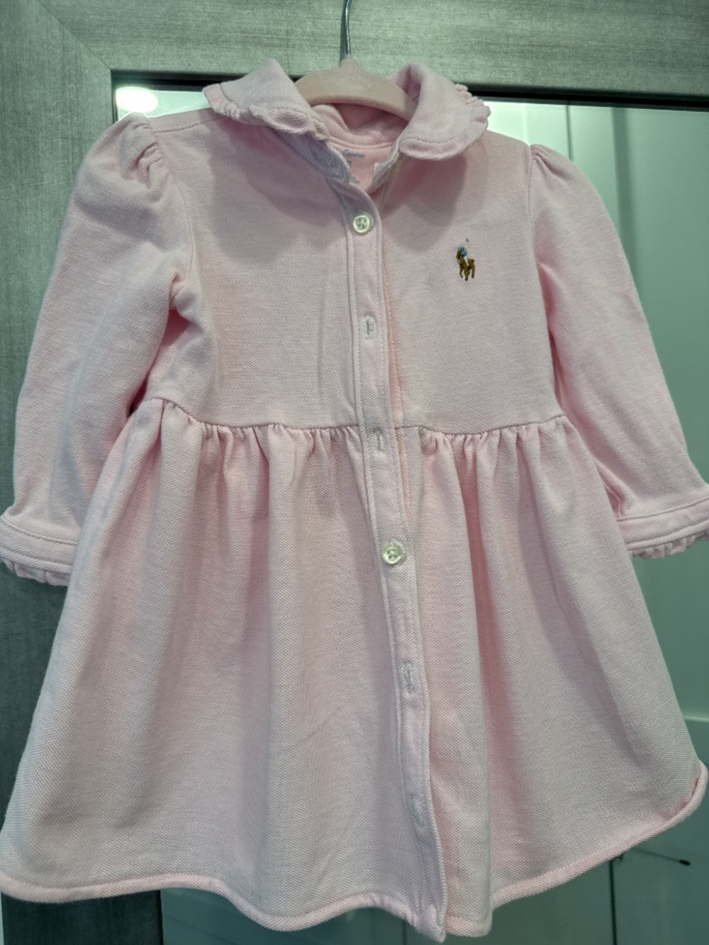 Baby Girl Ralph Lauren Knit Oxford Dress